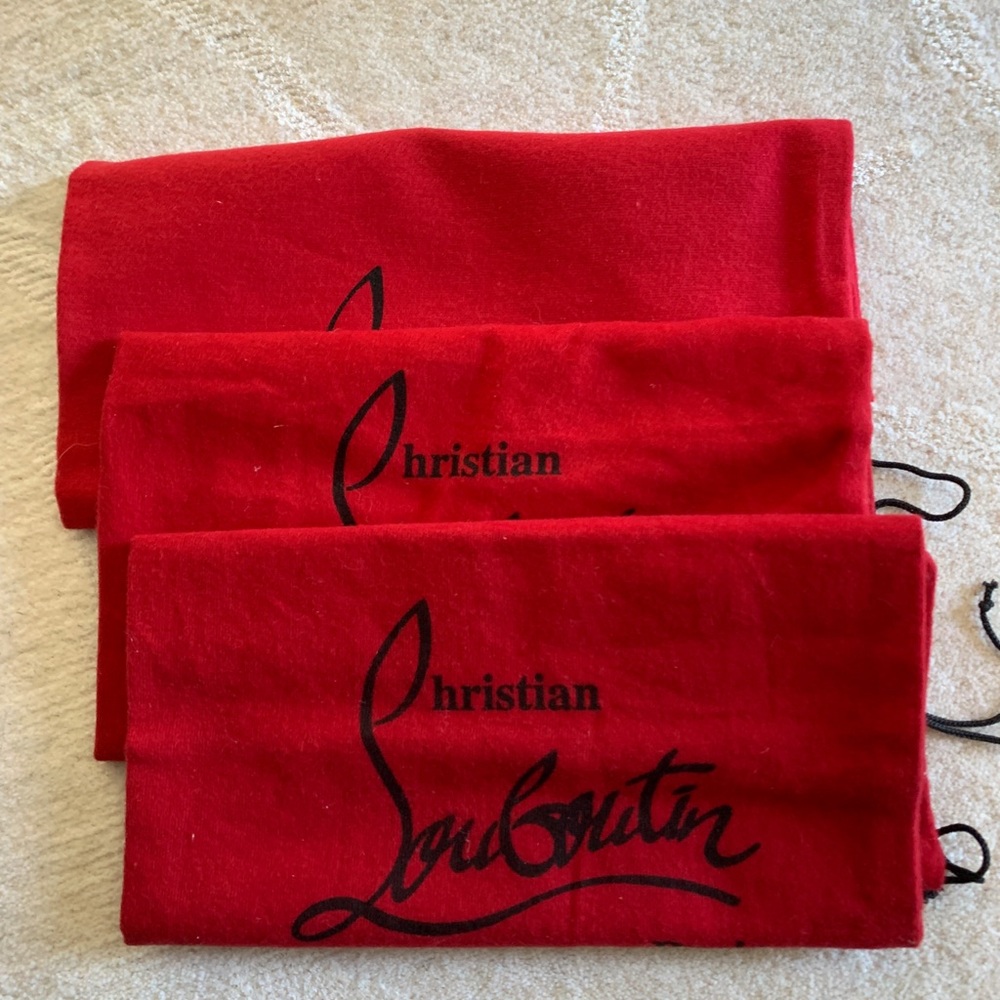 3 Authentic Christian Louboutin shoe bags